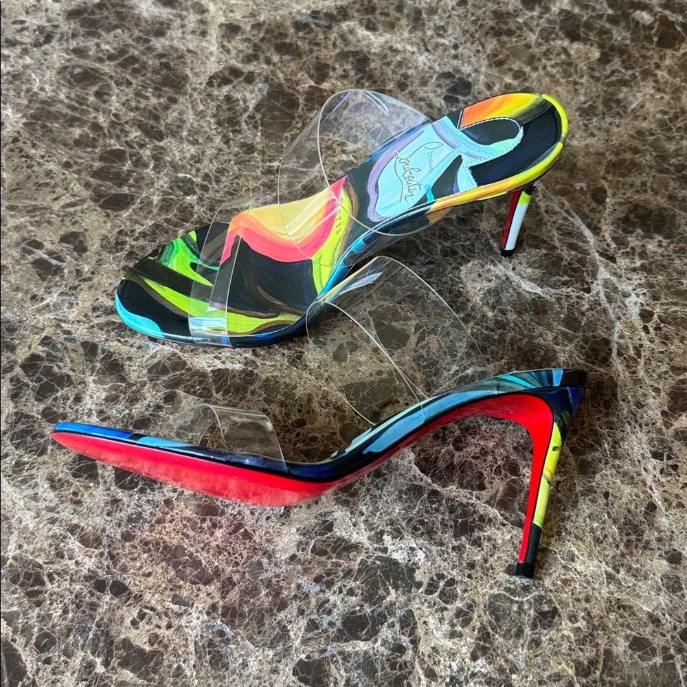 Christian Louboutin just nothing 85mm pvc stiletto sandal pump sz 36.5 - Picture 4 of 9
